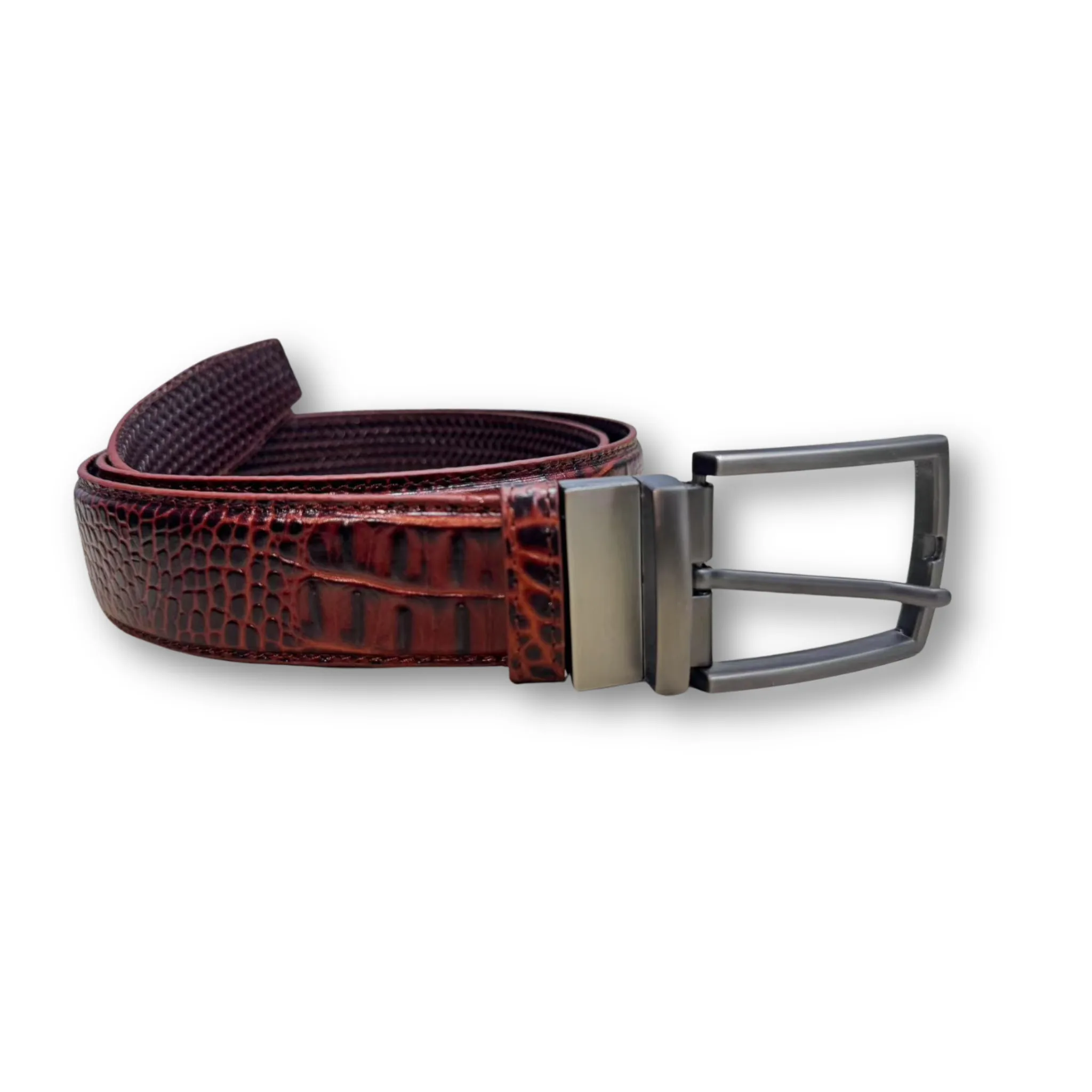 Crocodile Pattern Genuine Leather Belt – Premium Formal & Casual Men’s Fashion Belt
